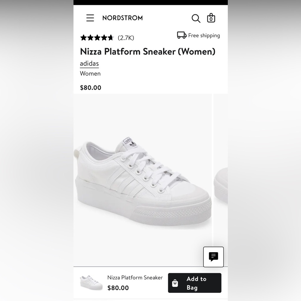 NWT Adidas White Sneaker Platforms